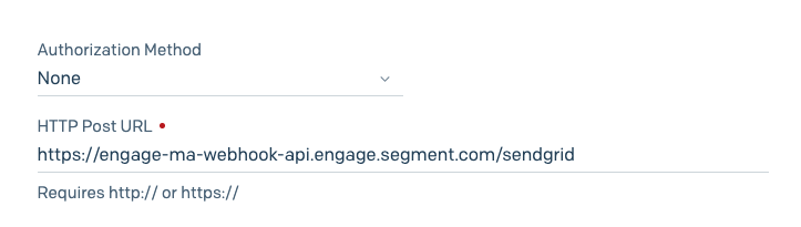 Adding the HTTP Post URL Adding the HTTP Post URL